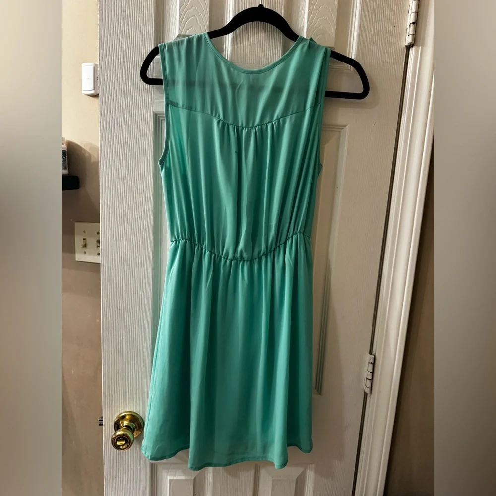 Alya Green Ruffle Mini Dress - Picture 5 of 6